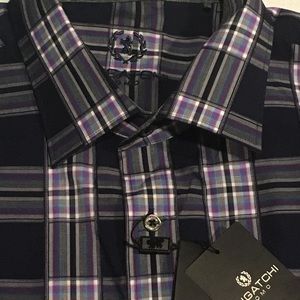 Bugatchi Uomo XL Orchid Plaid Shirt NWT  $149.99